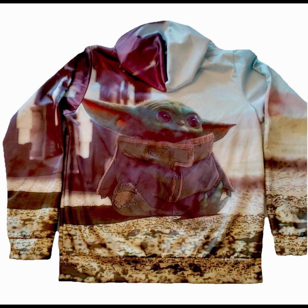 Star Wars The Mandalorian Baby Yoda Pullover Hoodie Jacket Coat‎ Sweatshirt XL